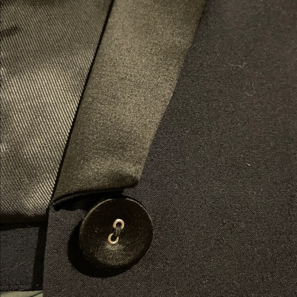 BCBG MaxAzaria Black Jacket with Cream Trim - Picture 7 of 8